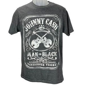 Johnny Cash | Men’s Medium‎ | Man in Black Concert T-Shirt Gray Crewneck Tee